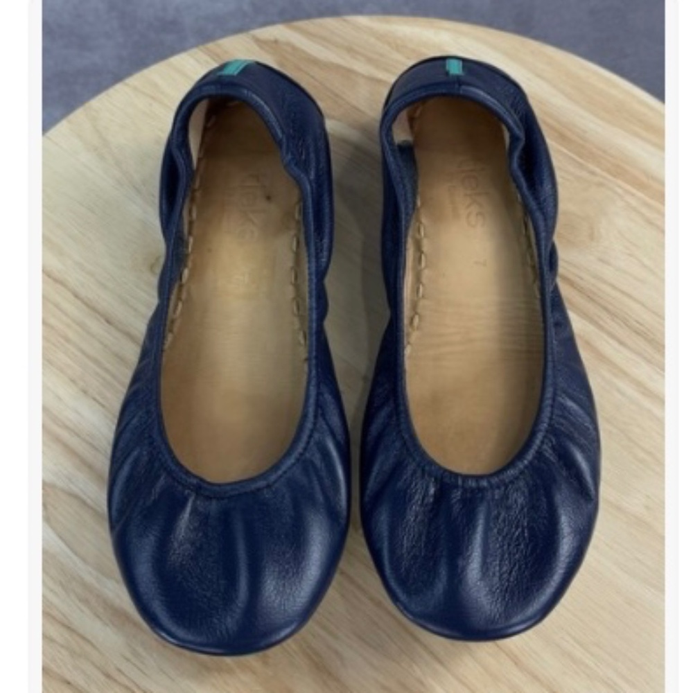 Black / Teal Tieks by Gavrieli Italian Ballet Flats Size 7 EUC